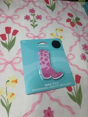 New Diamond Cosmetics Pink Leopard Boot Nail File